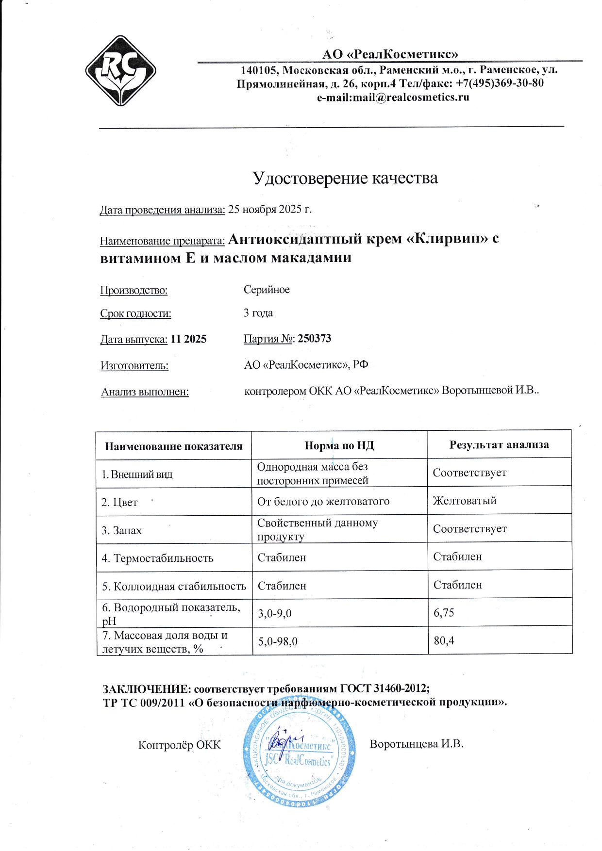 Паспорт №250373